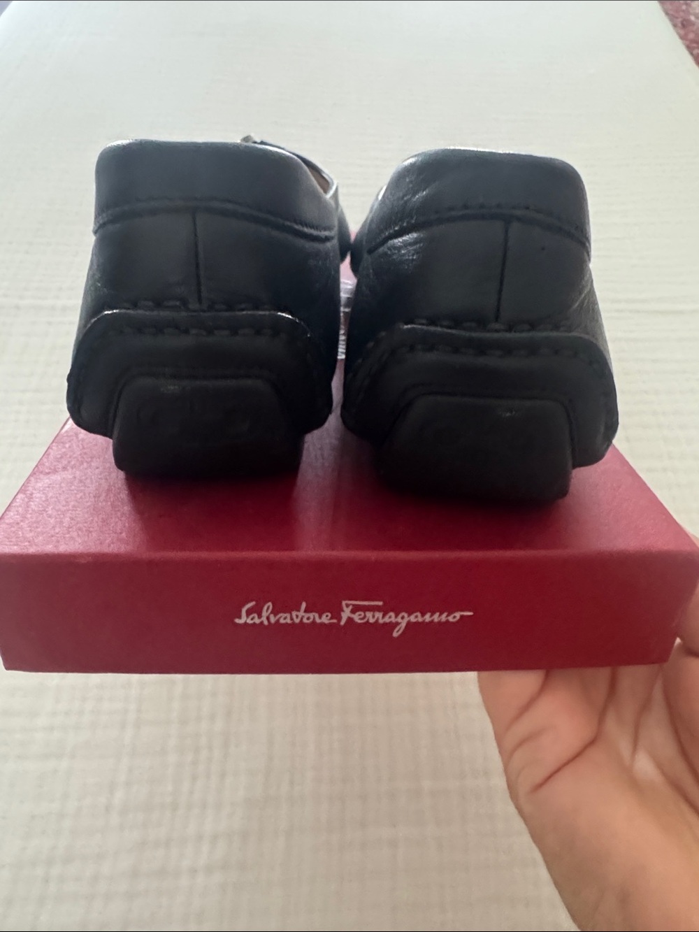 Salvatore Ferragamo Calandria Black Leather Buckle Ballet Flats. Like new. - Picture 3 of 5